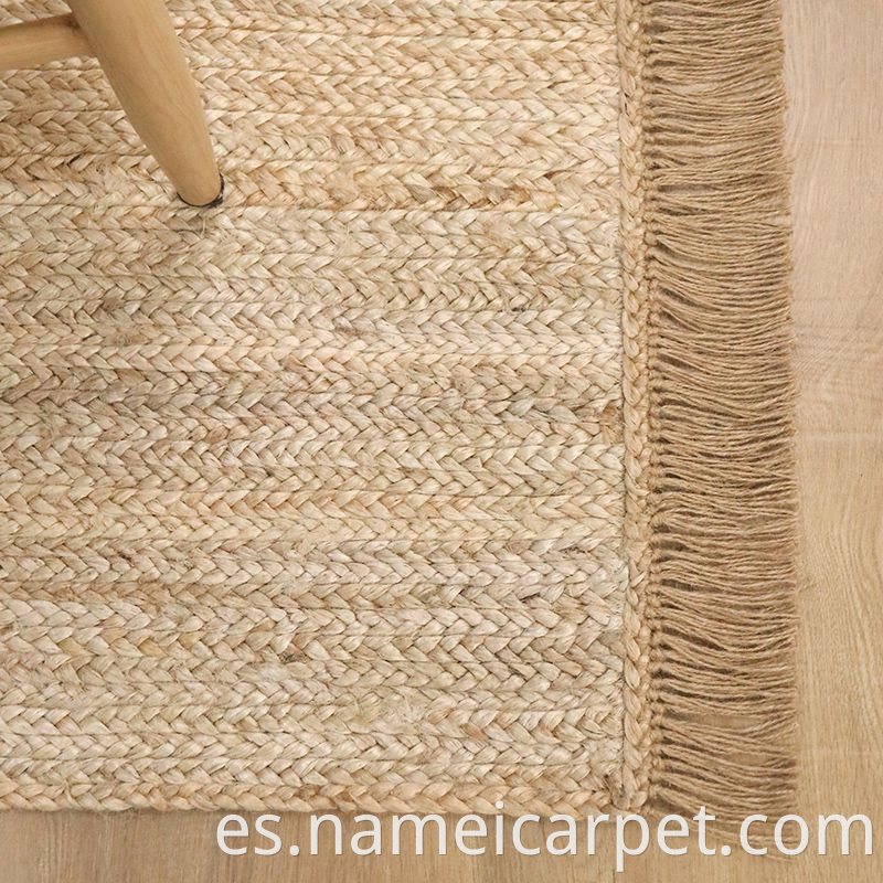 Handmade Braided Woven Jute Hemp Carpet Rug Floor Mats 52